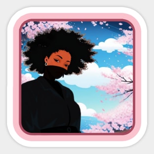 Sakura Ninja Girl Sticker